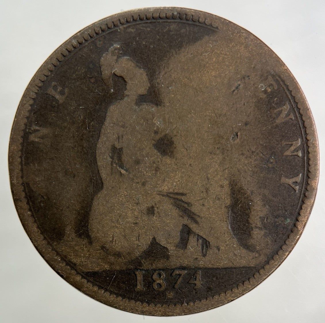 1874 - H Victoria One Penny Coin | Collectable Grade