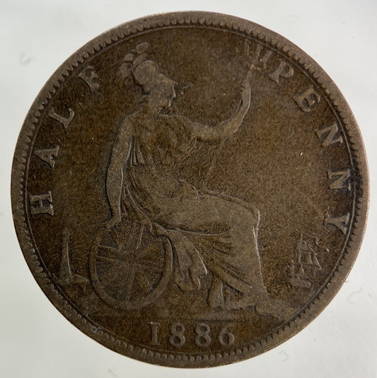 1886 Victoria Half - Penny Coin | Fine Collectable Grade