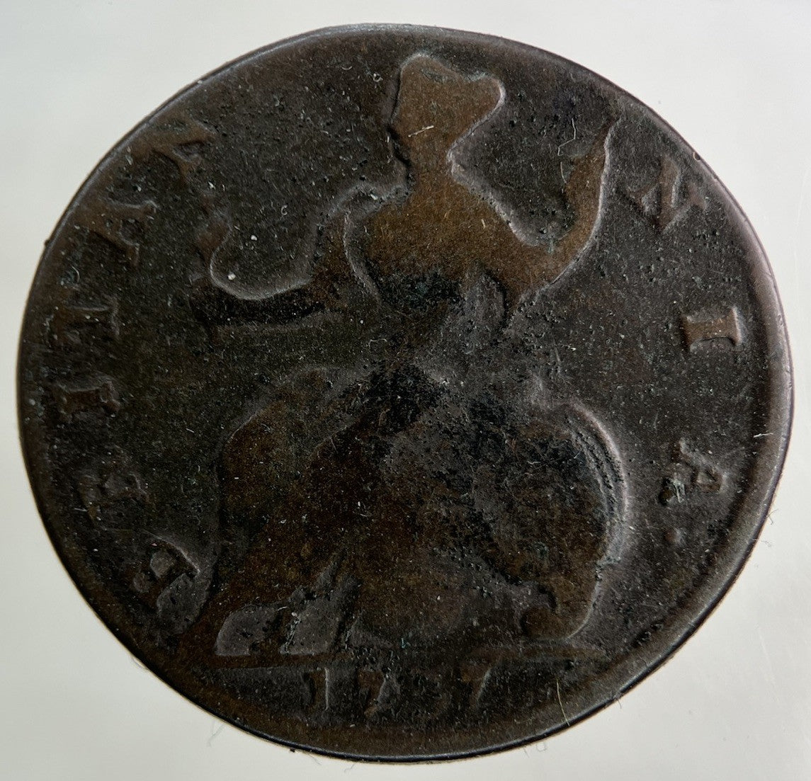 1737 George II 2nd Half - Penny Coin | Collectable Grade