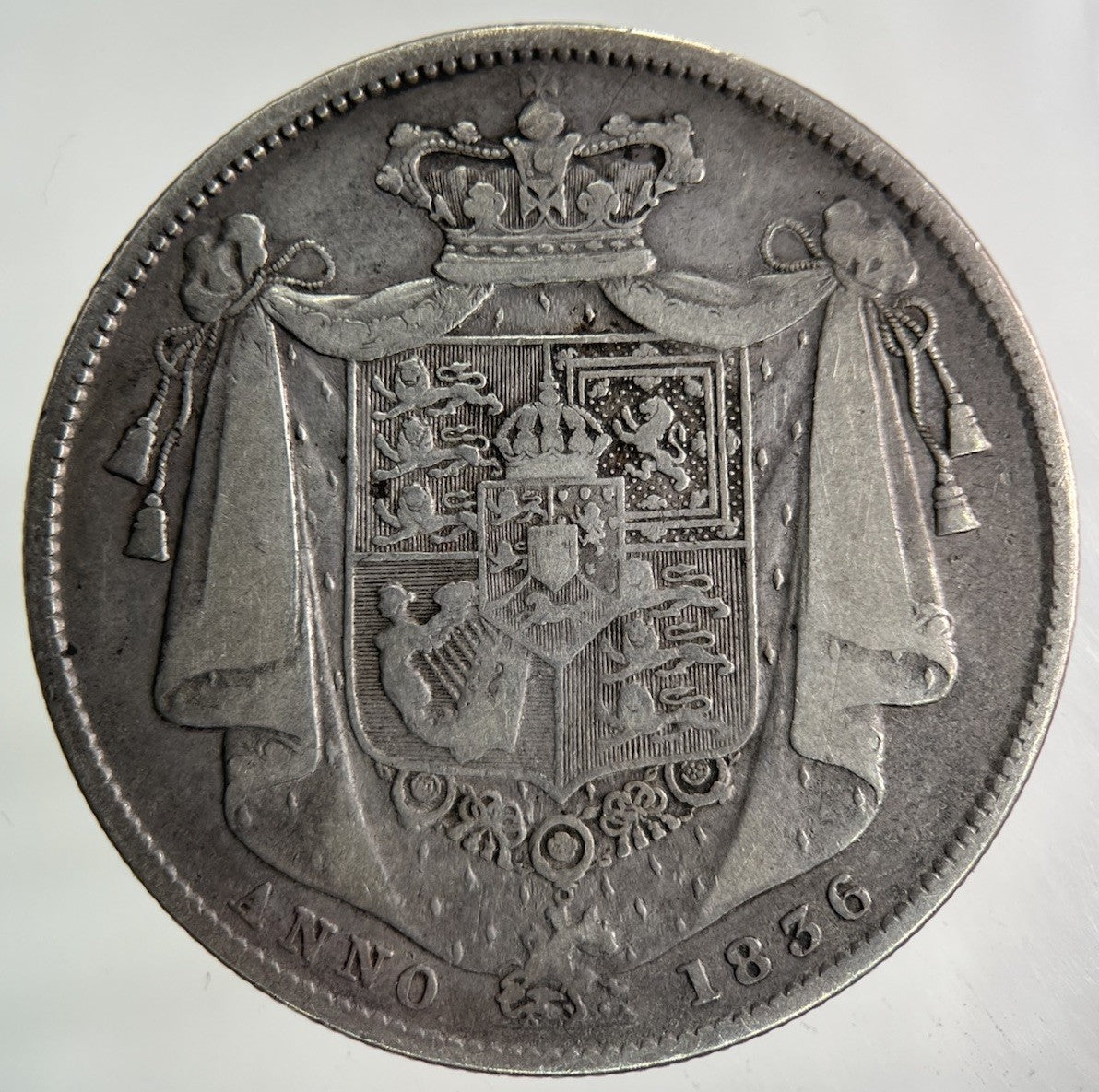 1836 William IV Half - Crown Silver Coin | Fine Collectable Grade