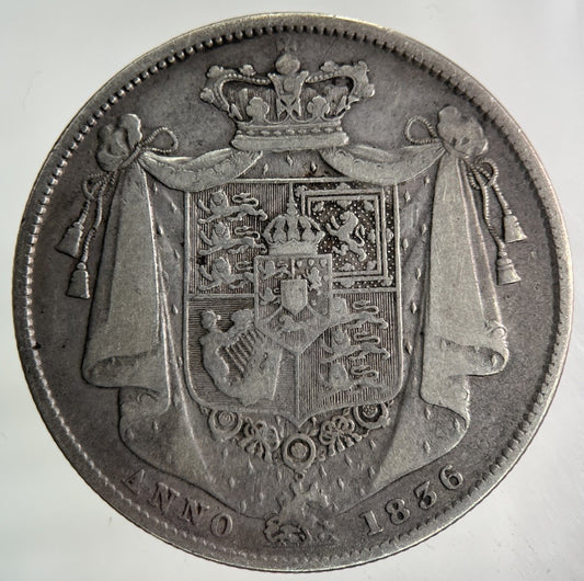 1836 William IV Half - Crown Silver Coin | Fine Collectable Grade