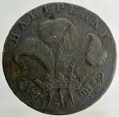 1794 Essex George Prince Of Wales Half - Penny Coin | Collectable Grade