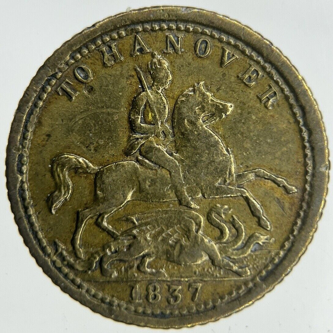 1837 Queen Victoria Hanover Token Coin | Fine Collectable Grade