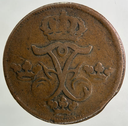 1744 Sweden 1 Ore Coin | Collectable Grade