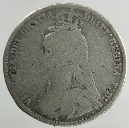 1890 Victoria Sixpence Silver Coin | Fair Grade