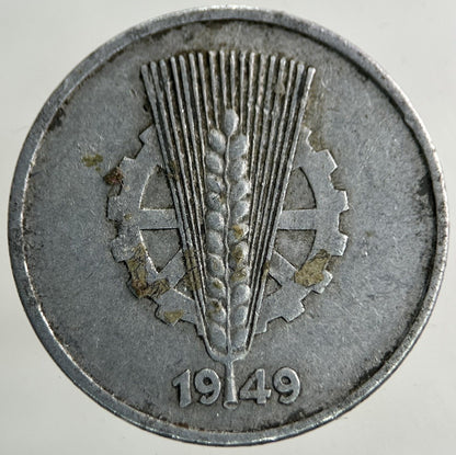 1949 Germany 10 Pfennig Coin | Fine Collectable Grade