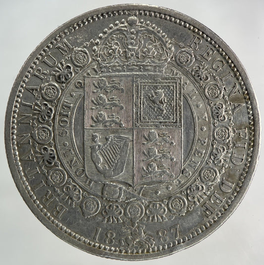 1887 Victoria Half - Crown Silver Coin | Very High Grade
