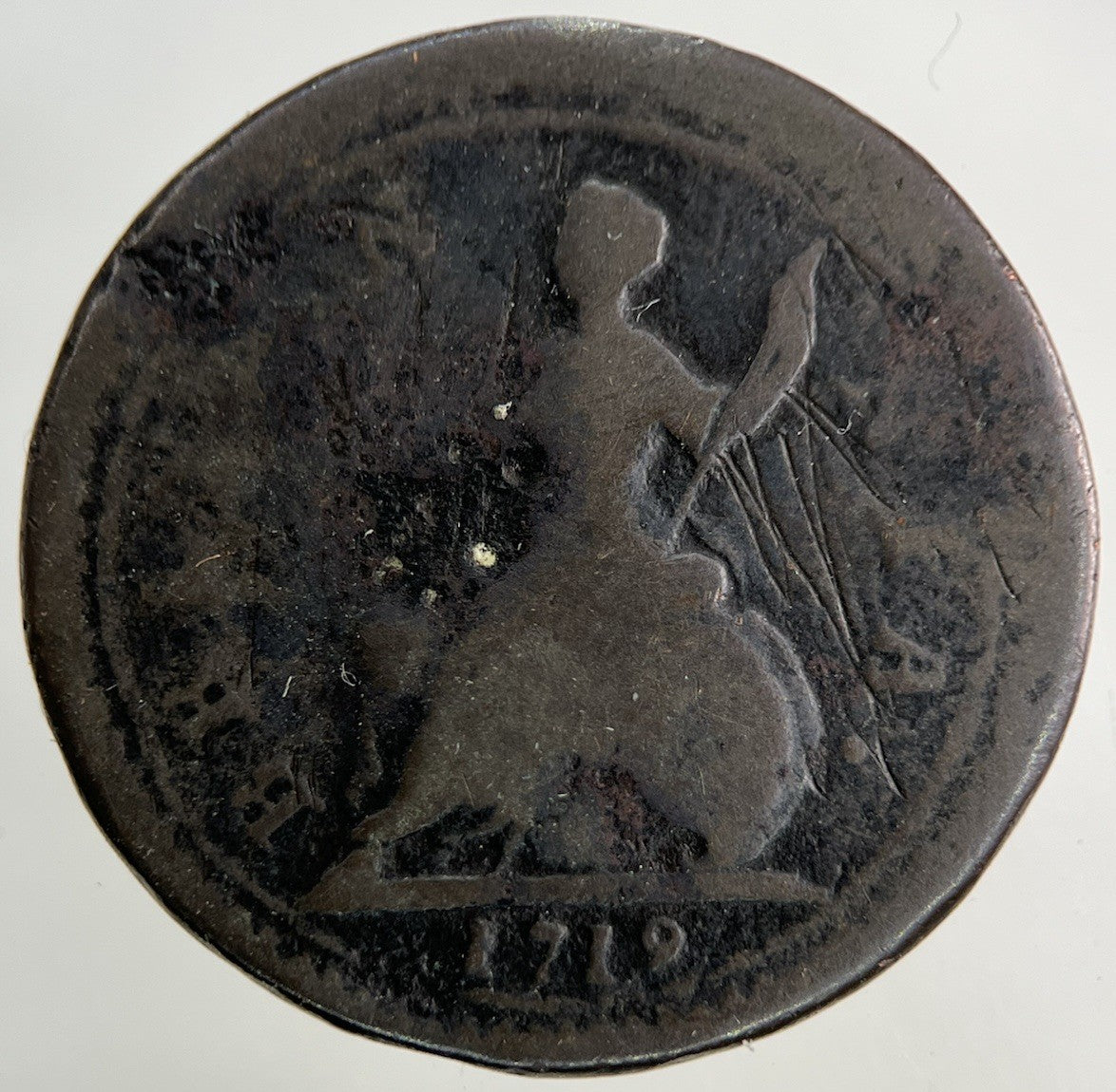 1719 George I 1st Farthing Coin | Collectable Grade