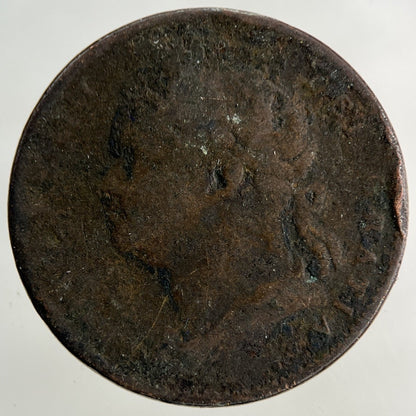 British George IV Farthing Coin | Worn Grade