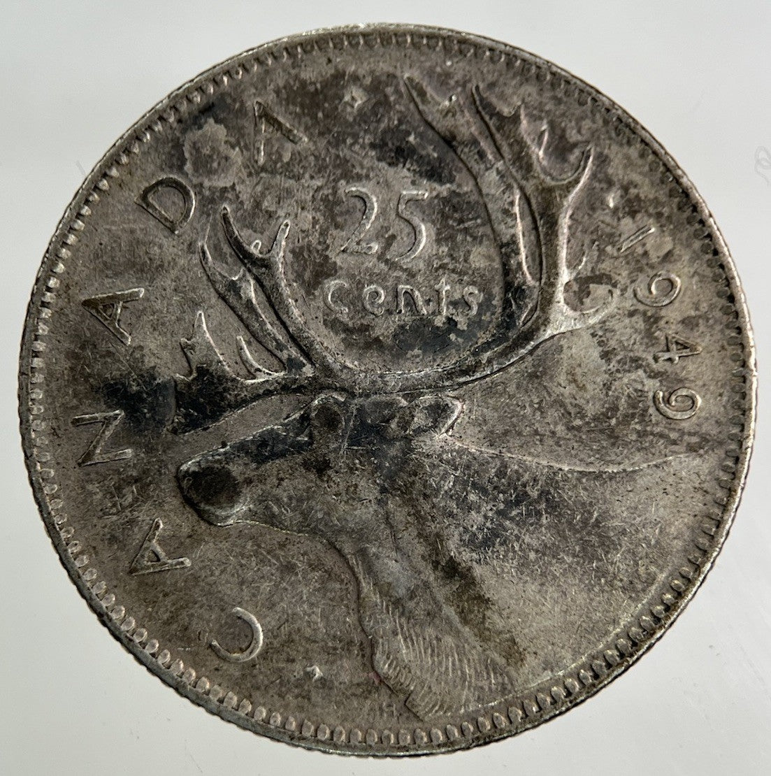 1949 Canada 25 Cents Silver Coin | Fine Collectable Grade