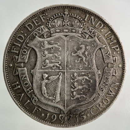 1915 George V Half - Crown Silver Coin | Very High Grade