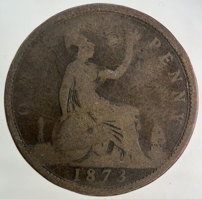 1873 Victoria One Penny Coin | Collectable Grade