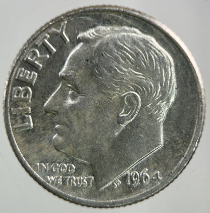 1964 US USA Roosevelt Dime Silver Coin | Very High Grade