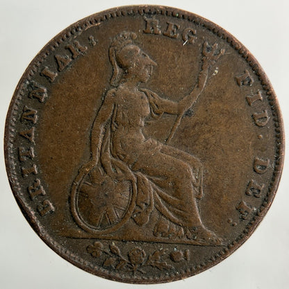 1850 Victoria Farthing Coin | Fine Collectable Grade