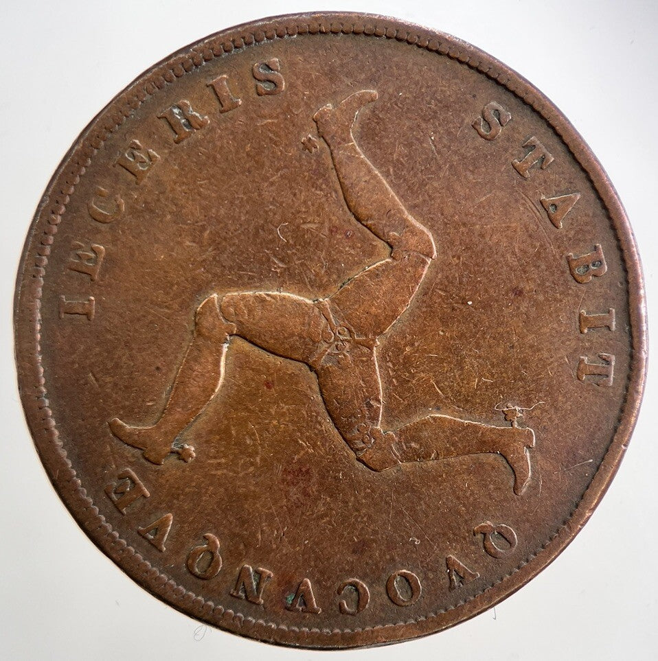 1839 Isle of Man Penny Coin | Fine Collectable Grade
