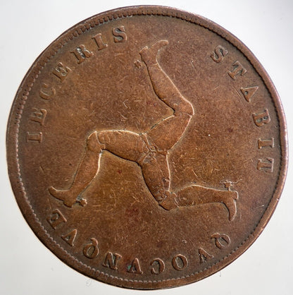 1839 Isle of Man Penny Coin | Fine Collectable Grade