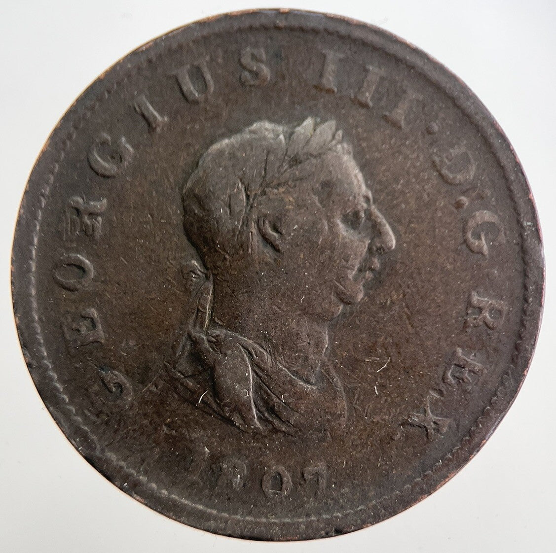 1807 George 3rd III Half - Penny British Coin | Collectable Grade | a7525