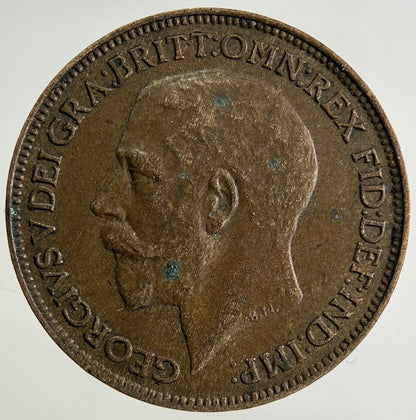 1924 George V Farthing Coin | Fine Collectable Grade