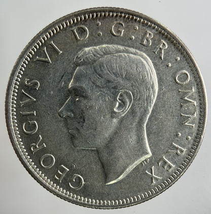 1944 George VI Half - Crown Silver Coin | Fine Collectable Grade