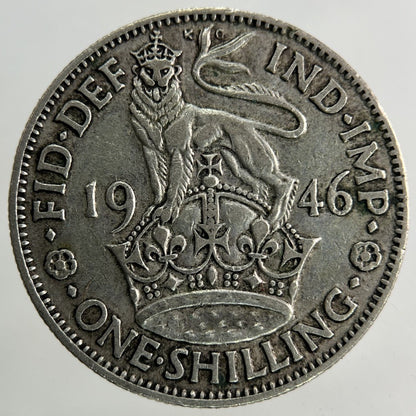 1946 George VI Shilling Silver Coin | Fine Collectable Grade