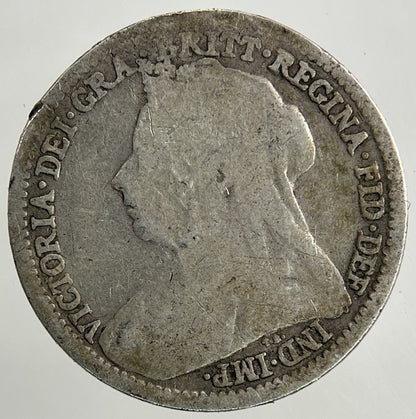 1898 Victoria Threepence Silver Coin | Fair Grade