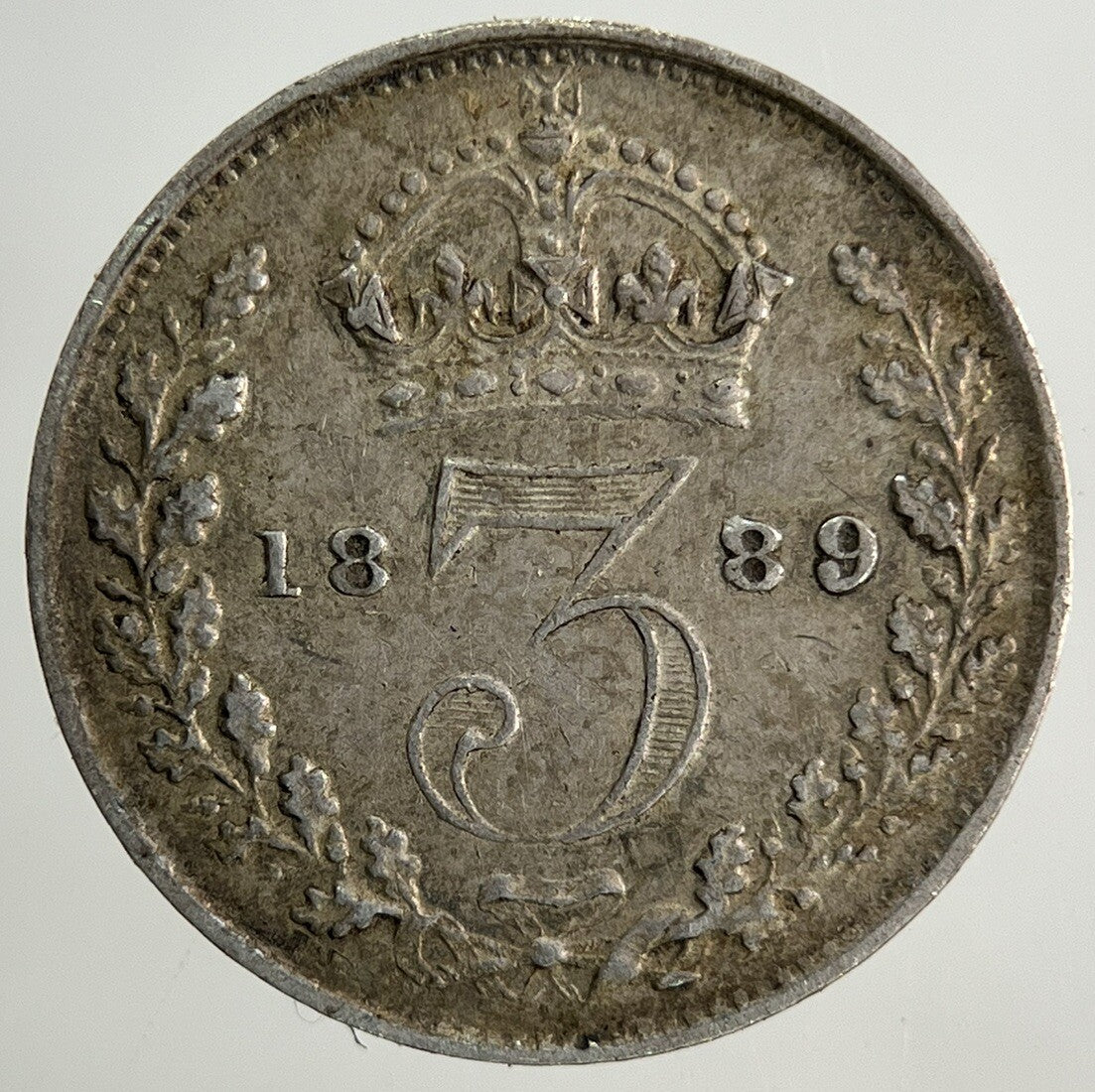 1889 Victoria Threepence Silver Coin | Very High Grade