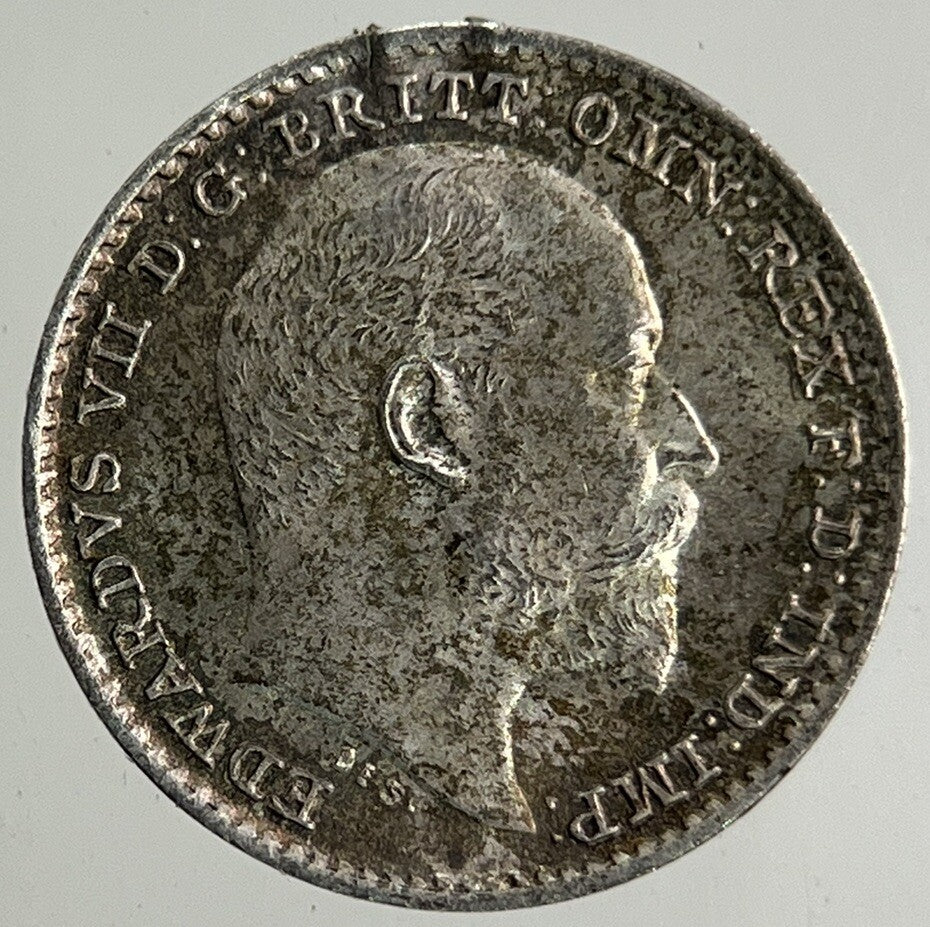 1905 Edward VII Maundy One - Pence Penny Silver Coin | Very Fine Grade