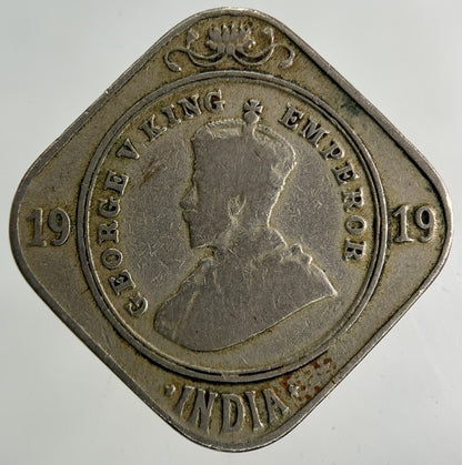 1919 India 2 Annas Coin | Collectable Grade