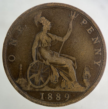 1889 Victoria One Penny Coin | Collectable Grade