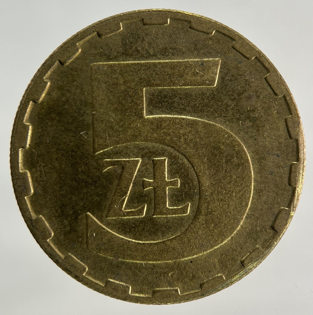 1986 Poland 5 Zloty Zlotych Coin | Fine Collectable Grade