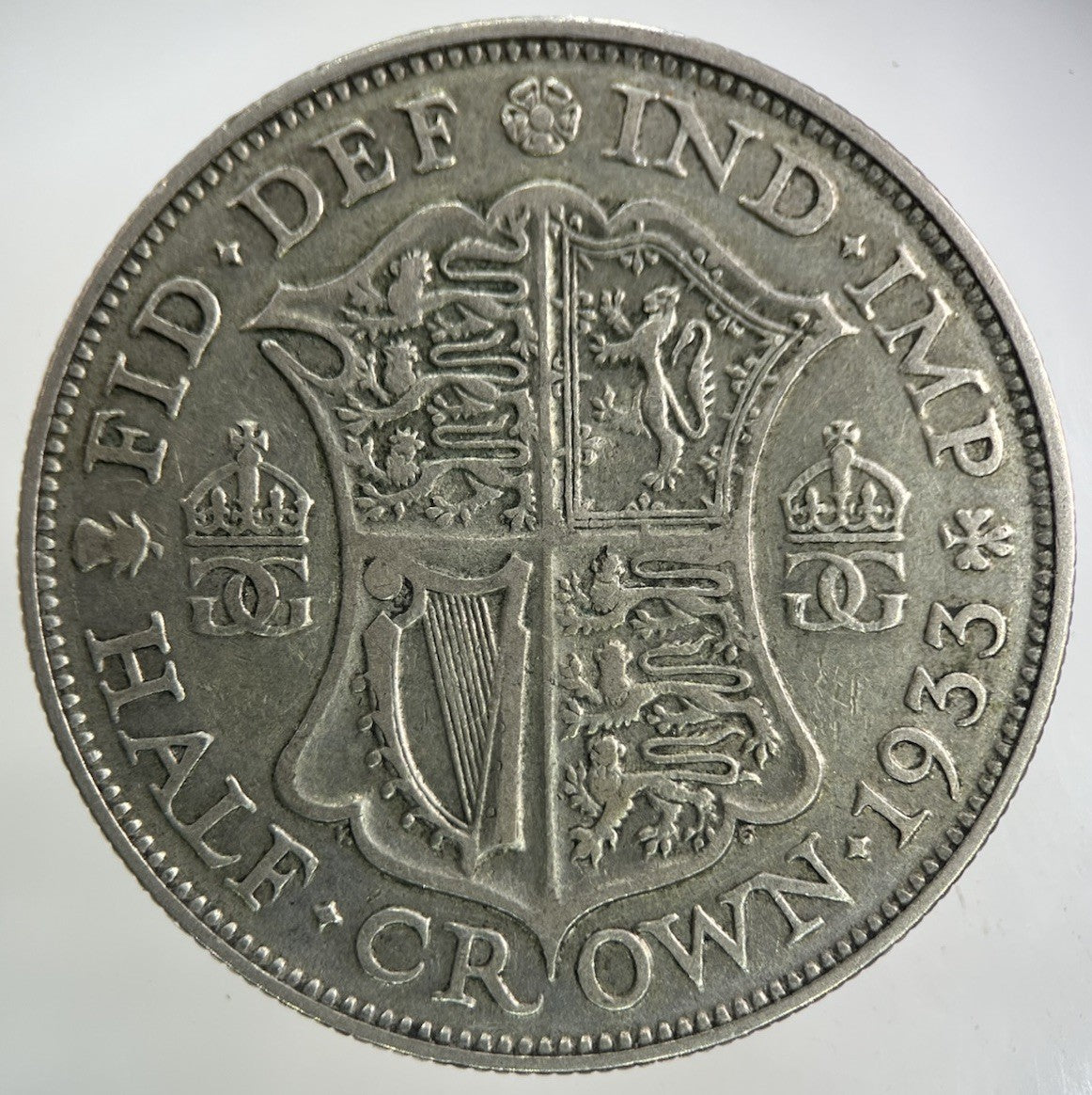 1933 George V Half - Crown Silver Coin | Fine Collectable Grade