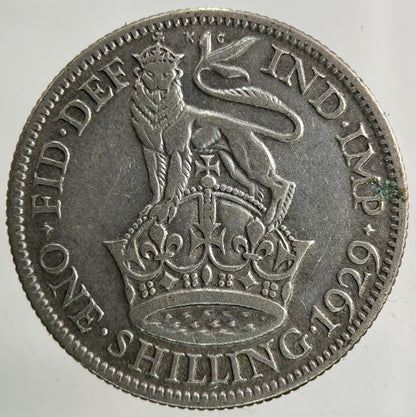 1929 George V Shilling Silver Coin | Collectable Grade
