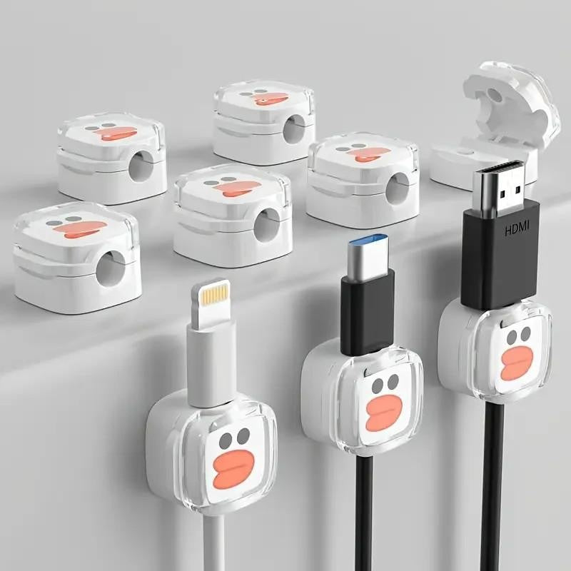 2 x Duck Magnetic Charger Cable Holders Phone Tablet iPad iPhone Samsung - UK
