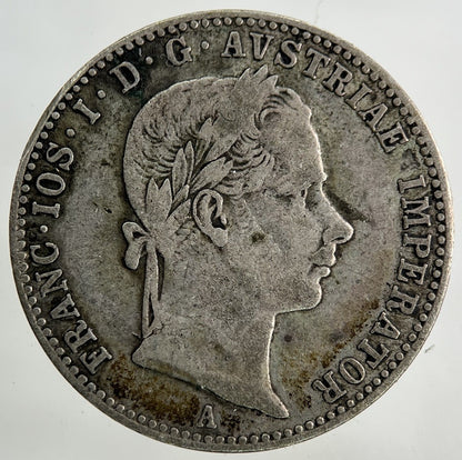 1858 Austria Hungary 1/4 Florin Silver Coin | Fine Collectable Grade