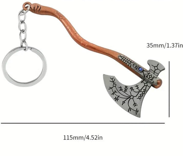 Viking Axe Shaped Keyring Premium Keychain Gift UK