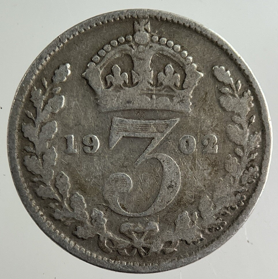 1902 Edward VII Threepence Silver Coin | Collectable Grade