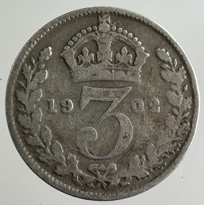 1902 Edward VII Threepence Silver Coin | Collectable Grade