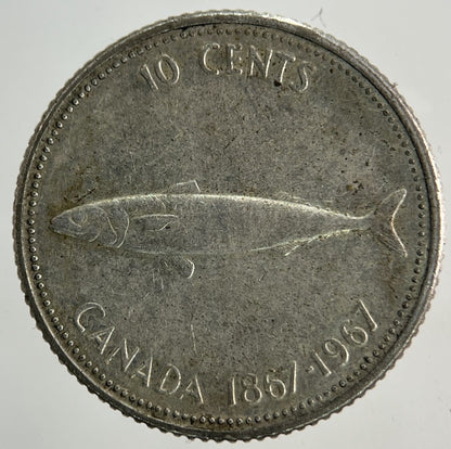 1967 Canada 10 Cents Silver Coin | Fine Collectable Grade