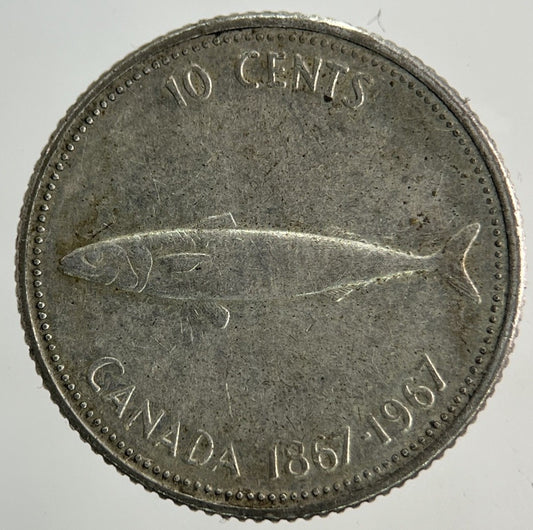 1967 Canada 10 Cents Silver Coin | Fine Collectable Grade