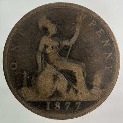 1877 Victoria One Penny Coin | Collectable Grade