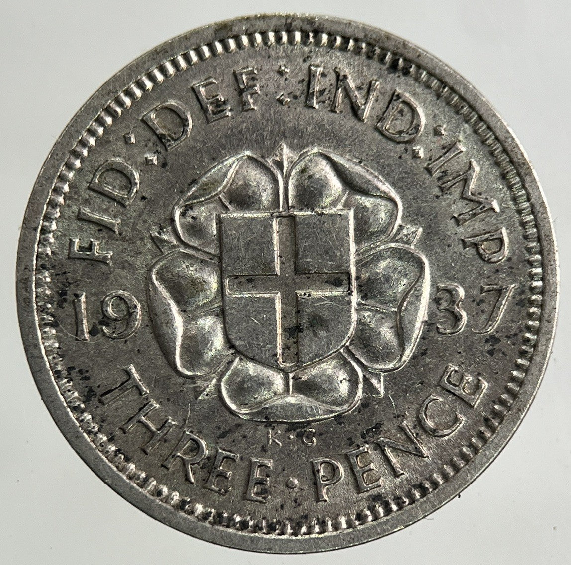 1937 George VI Threepence Silver Coin | Fine Collectable Grade