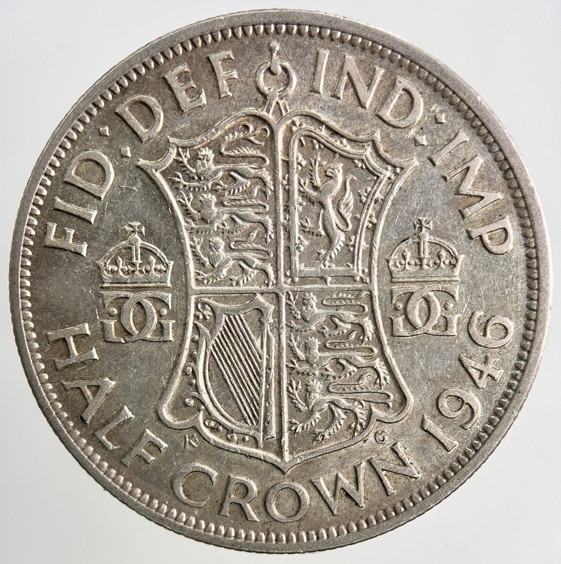 1946 George VI Half - Crown Silver Coin | Fine Collectable Grade | a9148
