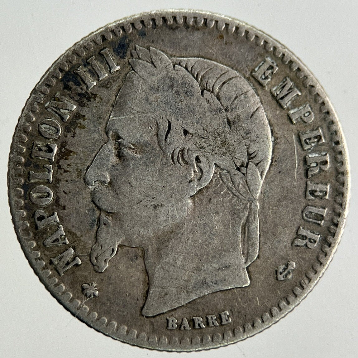 1867 France 50 Centimes Silver Coin | Fine Collectable Grade
