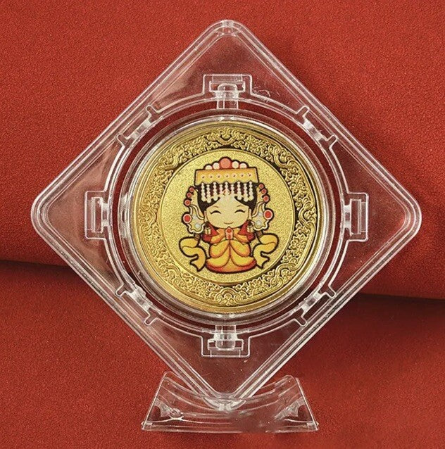 2 x Transparent Coin Revolving Display Stand For 1oz Silver or Gold Coins