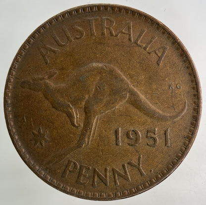 1951 Australia One Penny Coin | Fine Collectable Grade