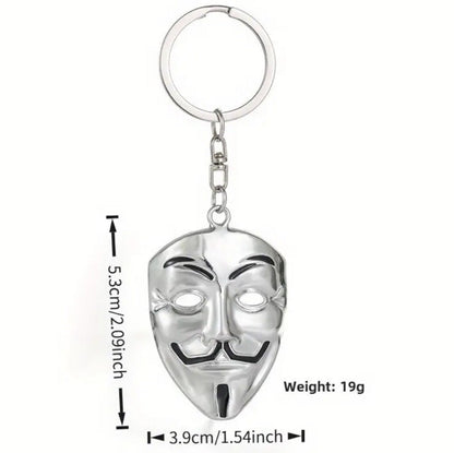 Mini Metal Joker Mask Keyring Premium Keychain Gift UK