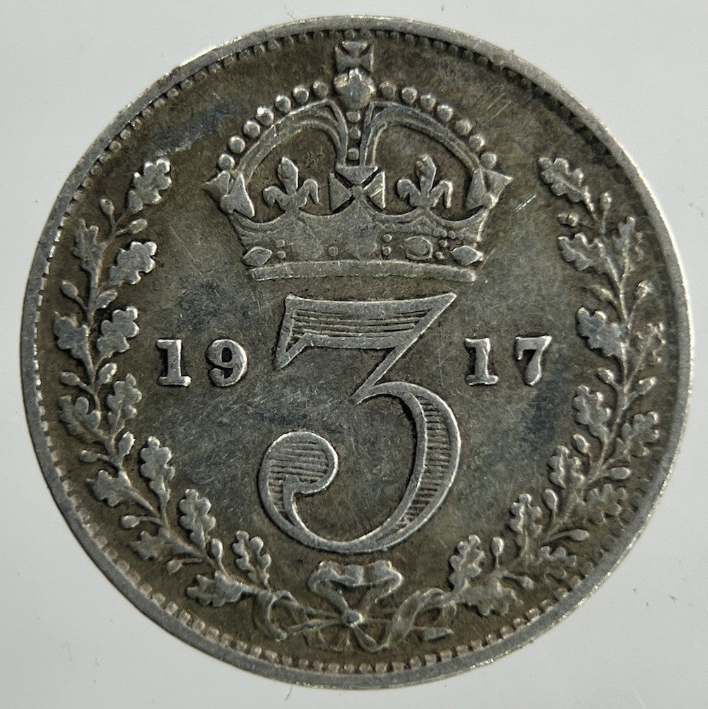 1917 George V Threepence Silver Coin | Collectable Grade