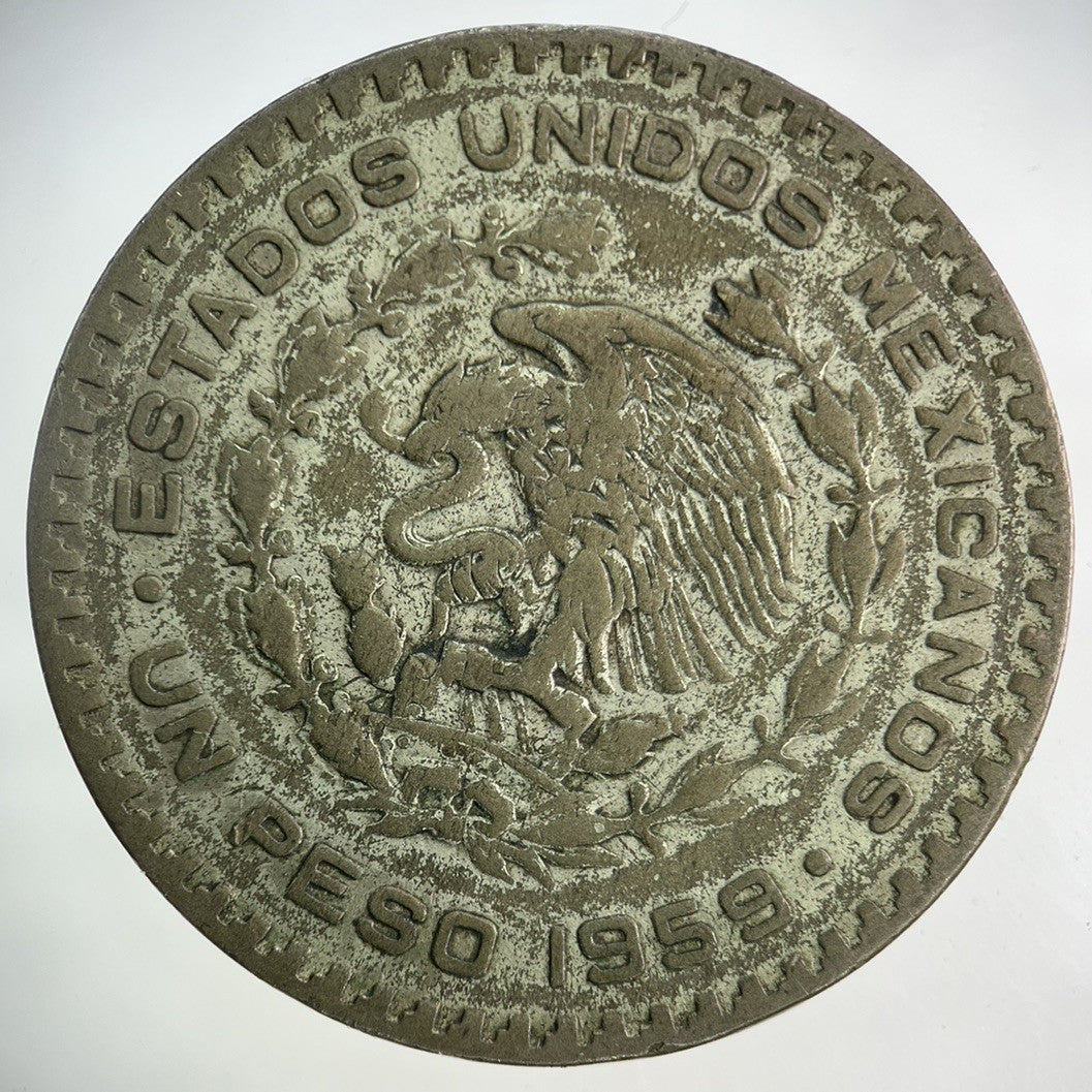 1959 Mexico Un 1 Peso Silver Coin | Collectable Grade