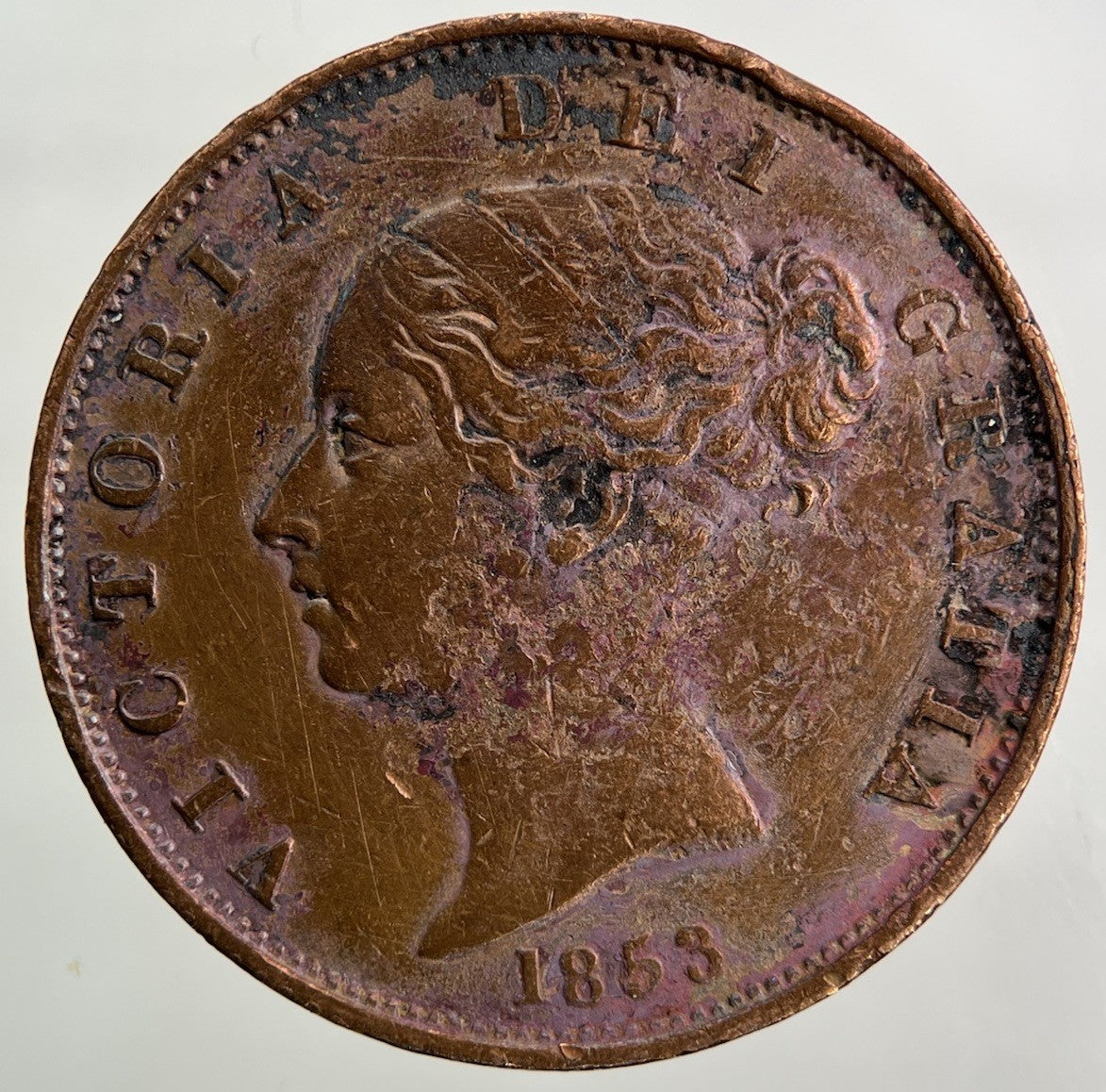 1853 Victoria Half - Penny Coin | Fine Collectable Grade