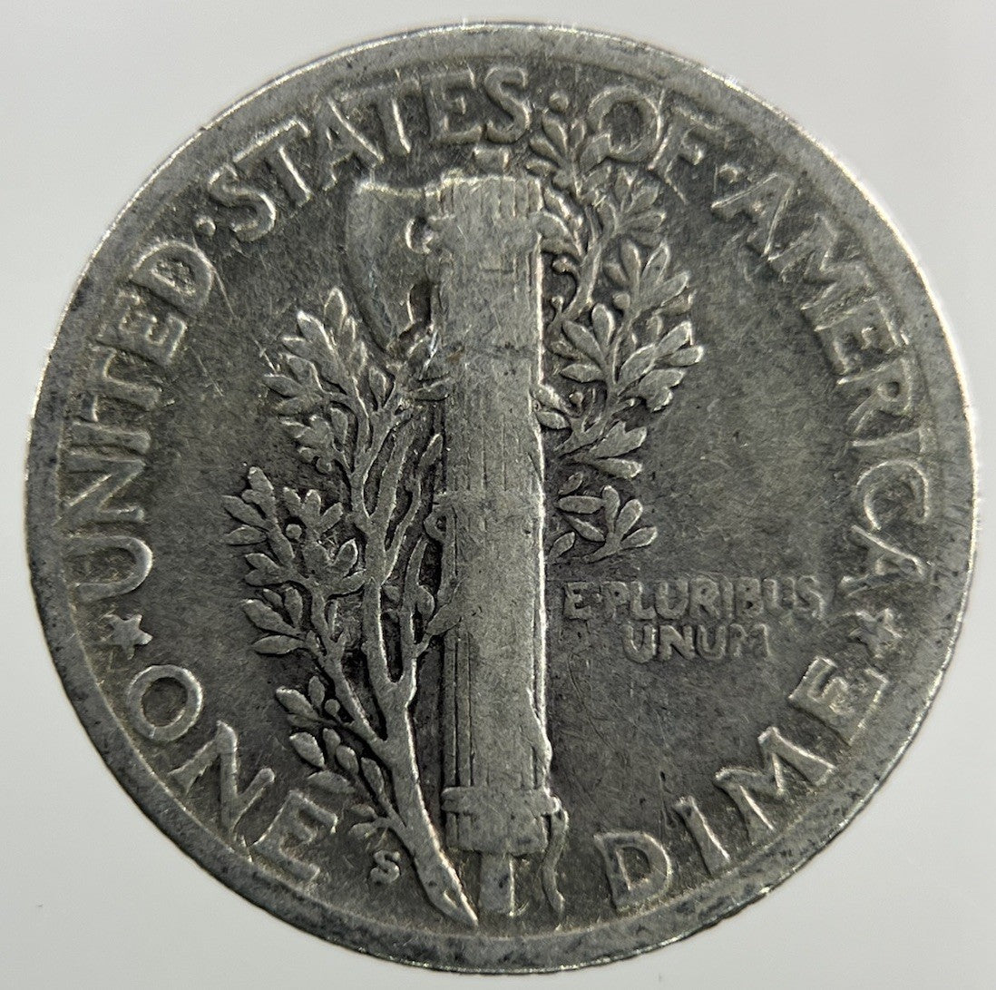 1938 - S US USA Mercury Dime Silver Coin | Collectable Grade